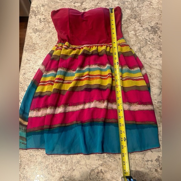 Rue 21 Strapless Stripped Dress Medium - Picture 5 of 10